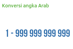 Konversi angka Arab: dari 1 sampai 999 999 999 999